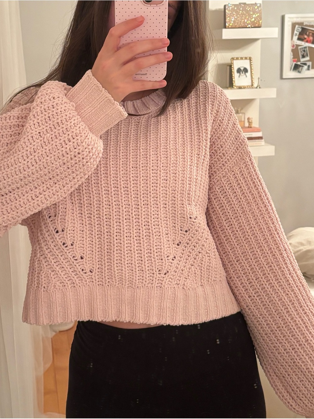 GARAGE baby pink knitted sweater